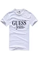 discount t-shirt guess hommes 2013 usa guess jeans blanc